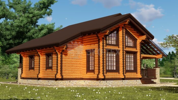 Проект дома Джузеппе оцилиндрованное бревно