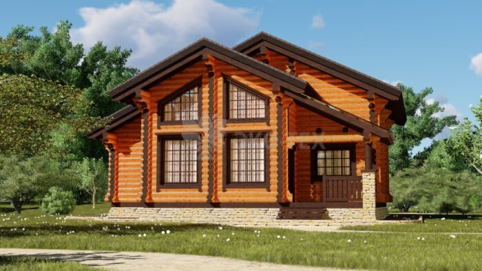 Проект дома Джузеппе оцилиндрованное бревно