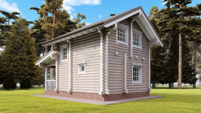 Проект дома Дубовая роща оцилиндрованное бревно