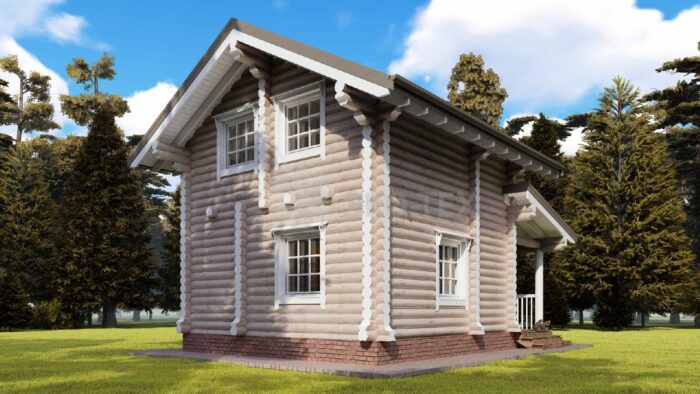 Проект дома Дубовая роща оцилиндрованное бревно