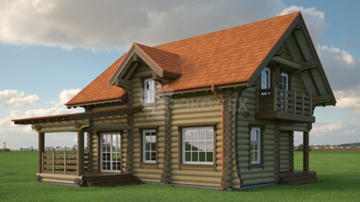 Проект дома Эллада оцилиндрованное