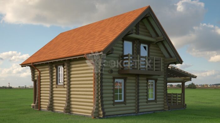 Проект дома Эллада оцилиндрованное