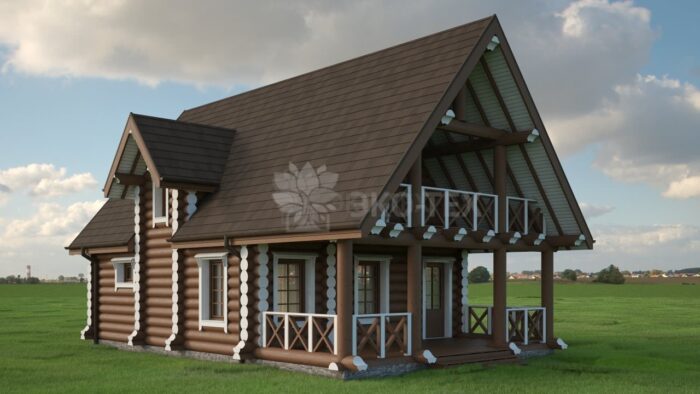 Проект бани Эльсинор1 оцилиндрованное бревно