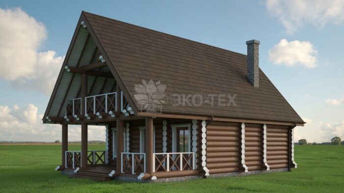 Проект бани Эльсинор1 оцилиндрованное бревно