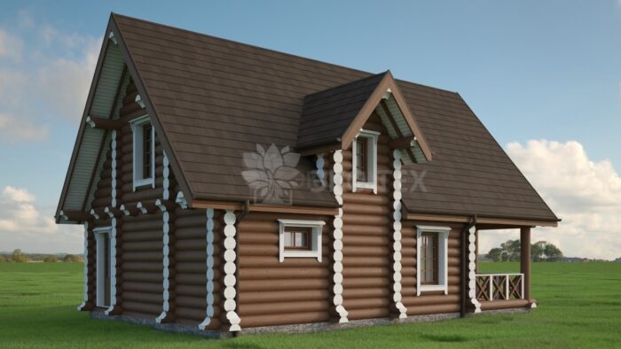 Проект бани Эльсинор1 оцилиндрованное бревно