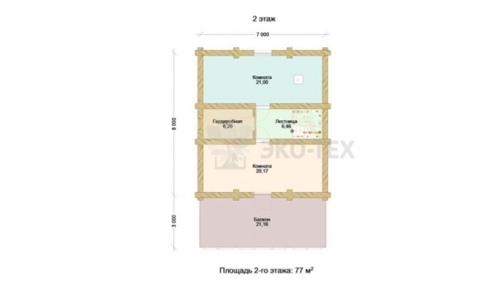 Проект бани Эльсинор1 оцилиндрованное бревно