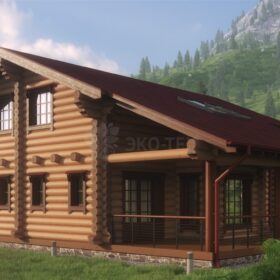 Проект дома Флинт оцилиндрованное бревно