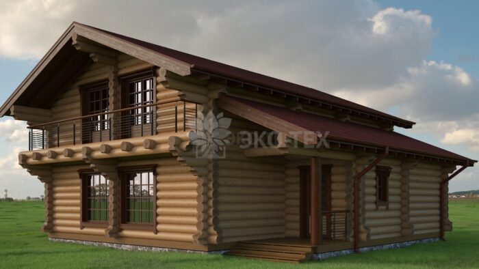 Проект дома Флинт оцилиндрованное бревно