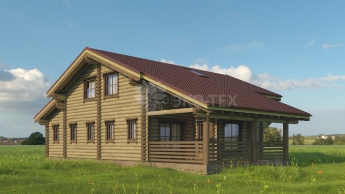 Проект дома Флинт Стандарт оцилиндрованное бревно
