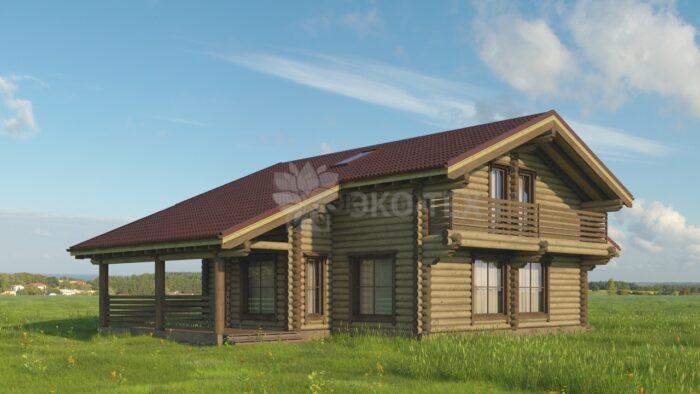 Проект дома Флинт Стандарт оцилиндрованное бревно