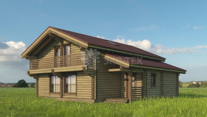 Проект дома Флинт Стандарт оцилиндрованное бревно