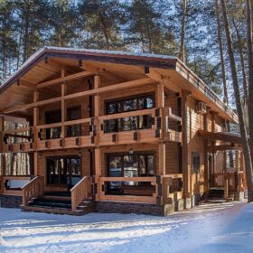 Фото деревянный дом из клееного бруса по проекту "Байрон" - фото