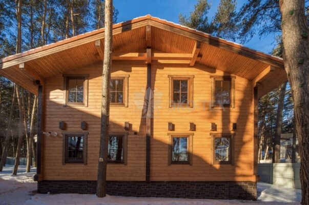 Фото деревянный дом из клееного бруса по проекту "Байрон" - фото