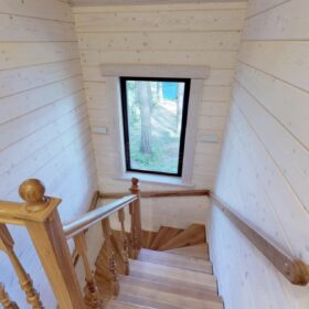 Фото дом из клееного бруса по проекту "Бунырево"