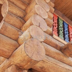 Фото строительство деревянных домов из бревен большого диаметра