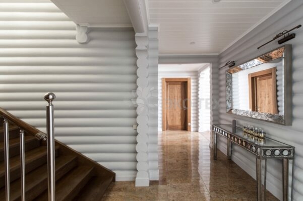 Фото дом из оцилиндрованного бревна