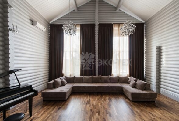 Фото дом из оцилиндрованного бревна