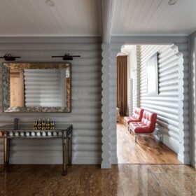 Фото дом из оцилиндрованного бревна