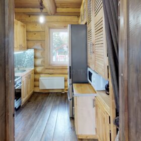 Фото дом из оцилиндрованного бревна по проекту фьорд