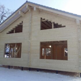 Фото дома из клееного бруса