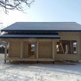 Фото дома из клееного бруса