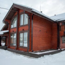 Фото дома из клееного бруса