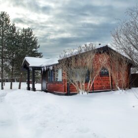 Фото дома из клееного бруса