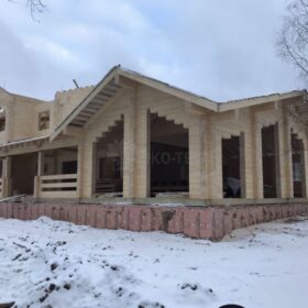 Фото дома из клееного бруса