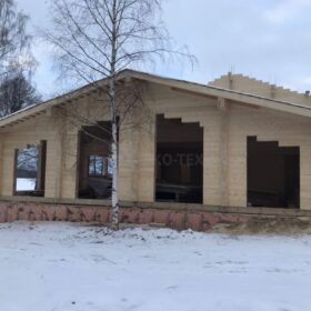 Фото дома из клееного бруса