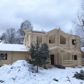 Фото дома из клееного бруса