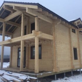 Фото дома из клееного бруса