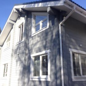 Фото дома из клееного бруса