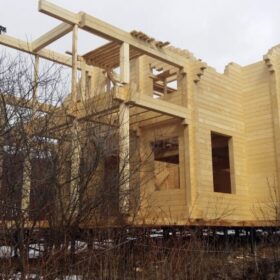 Фото дома из клееного бруса