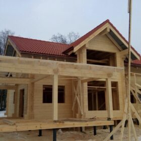 Фото дома из клееного бруса