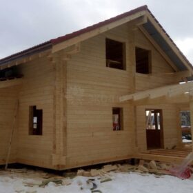 Фото дома из клееного бруса