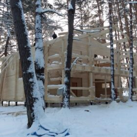 Фото дома из клееного бруса