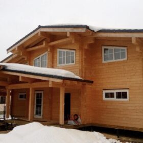 Фото дома из клееного бруса