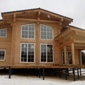 Фото дома из клееного бруса