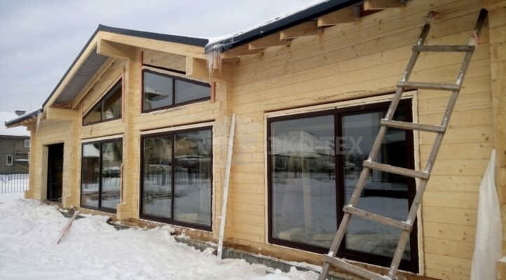 Фото дома из клееного бруса