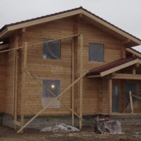 Фото дома из клееного бруса