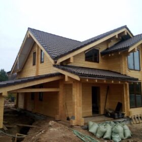 Фото дома из клееного бруса