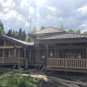 Фото дома из клееного бруса