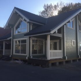 Фото дома из клееного бруса