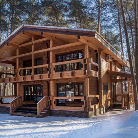 Фото дома из клееного бруса