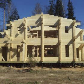 Фото дома из клееного бруса