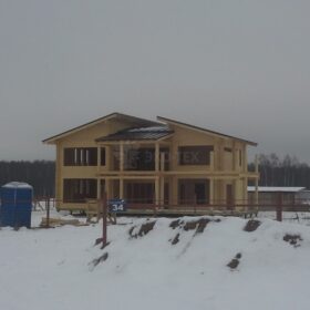 Фото дома из клееного бруса