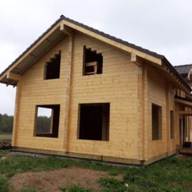 Фото дома из клееного бруса