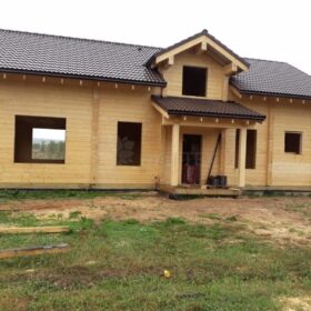 Фото дома из клееного бруса