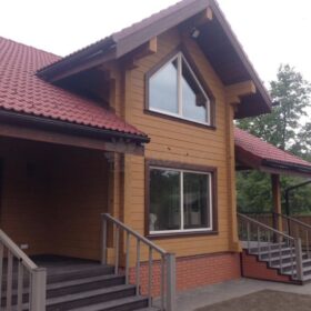 Фото дома из клееного бруса
