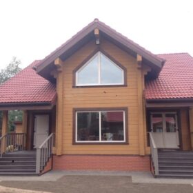 Фото дома из клееного бруса